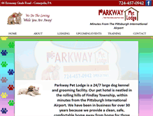 Tablet Screenshot of parkwaypetlodge.com